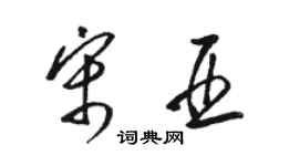 骆恒光宋亚草书个性签名怎么写