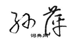 骆恒光孙萍草书个性签名怎么写