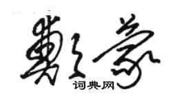 骆恒光郑蒙草书个性签名怎么写
