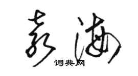 骆恒光袁海草书个性签名怎么写