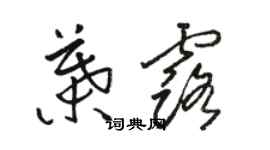 骆恒光叶露草书个性签名怎么写