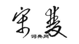 骆恒光宋双草书个性签名怎么写