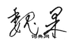 骆恒光魏果草书个性签名怎么写