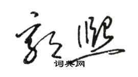 骆恒光郭熙草书个性签名怎么写