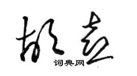 骆恒光胡喜草书个性签名怎么写