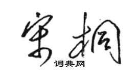 骆恒光宋桐草书个性签名怎么写