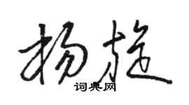 骆恒光杨旋草书个性签名怎么写