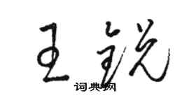 骆恒光王锐草书个性签名怎么写