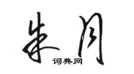 骆恒光朱月草书个性签名怎么写