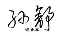 骆恒光孙舒草书个性签名怎么写