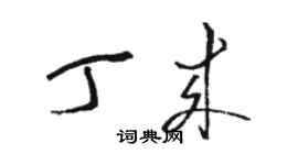 骆恒光丁来草书个性签名怎么写