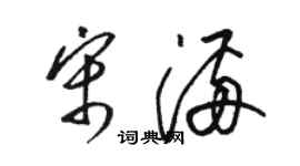 骆恒光宋满草书个性签名怎么写