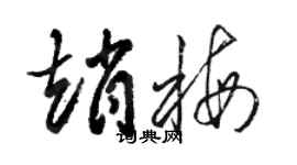 骆恒光赵梅草书个性签名怎么写