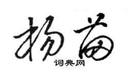 骆恒光杨苗草书个性签名怎么写
