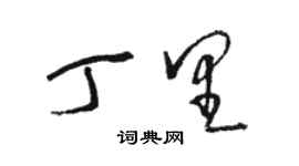 骆恒光丁里草书个性签名怎么写