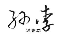 骆恒光孙李草书个性签名怎么写