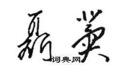 骆恒光聂冀草书个性签名怎么写