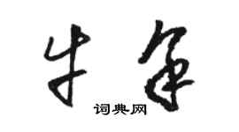 骆恒光牛余草书个性签名怎么写