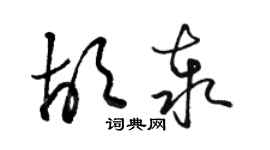 骆恒光胡泰草书个性签名怎么写