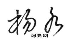 骆恒光杨水草书个性签名怎么写