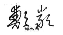 骆恒光郑严草书个性签名怎么写