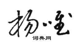 骆恒光杨唯草书个性签名怎么写