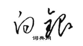 骆恒光白银草书个性签名怎么写