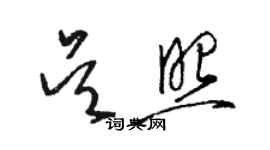 骆恒光吴照草书个性签名怎么写