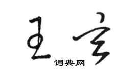 骆恒光王玄草书个性签名怎么写