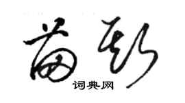 骆恒光苗斯草书个性签名怎么写