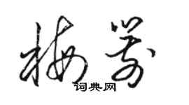 骆恒光梅箭草书个性签名怎么写