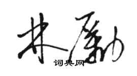 骆恒光林励草书个性签名怎么写
