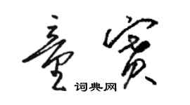 骆恒光童赛草书个性签名怎么写