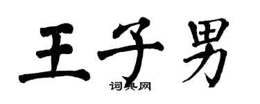 翁闿运王子男楷书个性签名怎么写