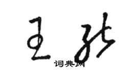 骆恒光王能草书个性签名怎么写