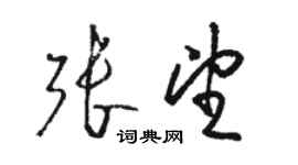 骆恒光张望草书个性签名怎么写