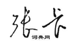 骆恒光张卡草书个性签名怎么写
