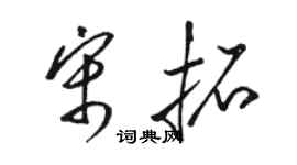 骆恒光宋拓草书个性签名怎么写