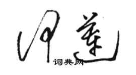 骆恒光何莲草书个性签名怎么写