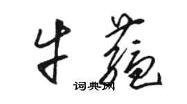 骆恒光牛蕴草书个性签名怎么写
