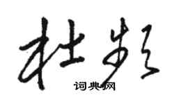 骆恒光杜频草书个性签名怎么写