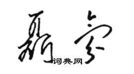 骆恒光聂氛草书个性签名怎么写