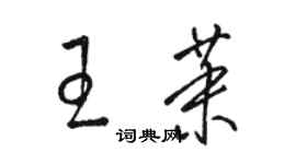 骆恒光王茉草书个性签名怎么写