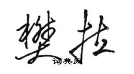 骆恒光樊拉草书个性签名怎么写
