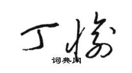 骆恒光丁愉草书个性签名怎么写