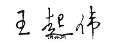 骆恒光王起伟草书个性签名怎么写