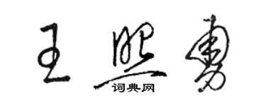 骆恒光王照勇草书个性签名怎么写