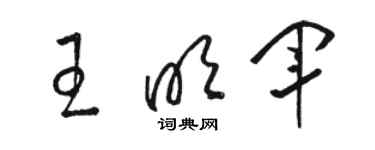 骆恒光王明军草书个性签名怎么写