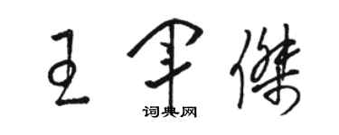 骆恒光王军杰草书个性签名怎么写
