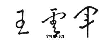 骆恒光王云军草书个性签名怎么写